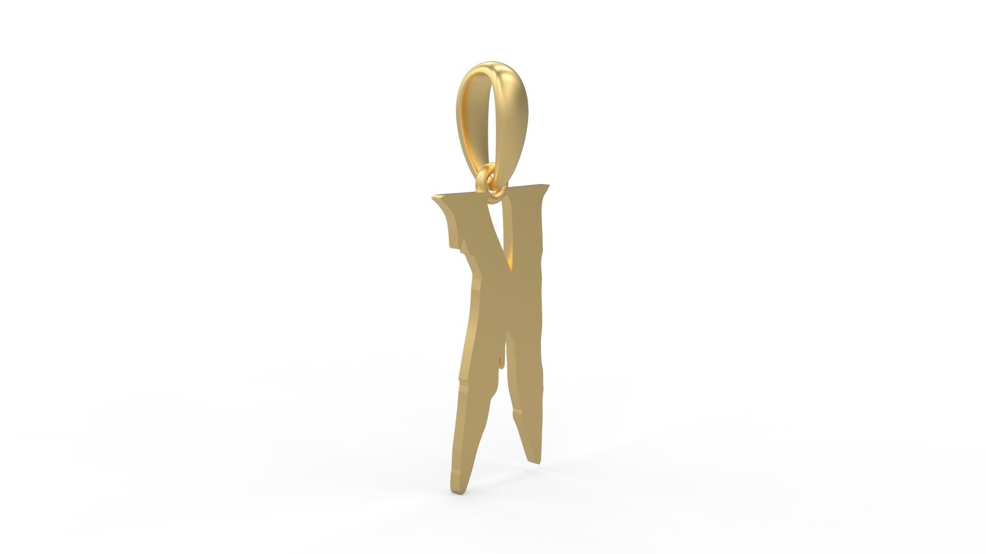 Initial Letters Pendant Frightmare K 3D print model_3