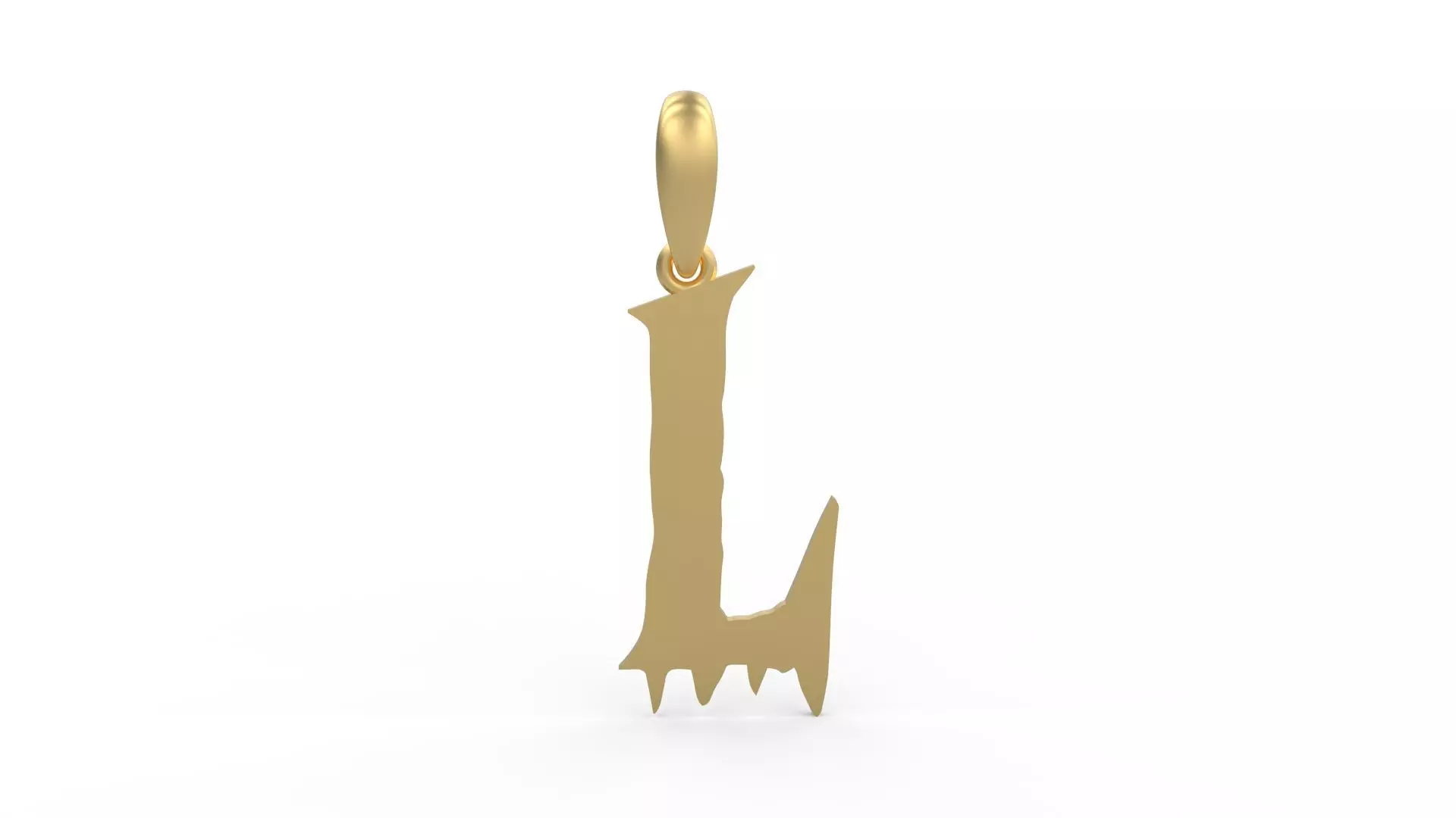 Initial Letters Pendant Frightmare L 3D print model_0
