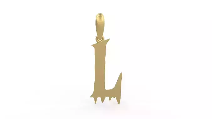 Initial Letters Pendant Frightmare L 3D print model