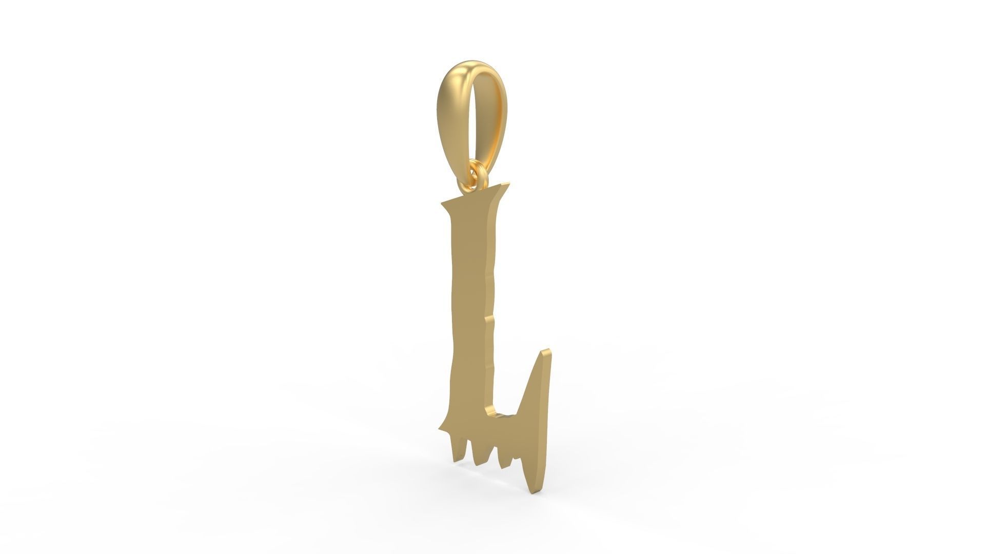 Initial Letters Pendant Frightmare L 3D print model_1