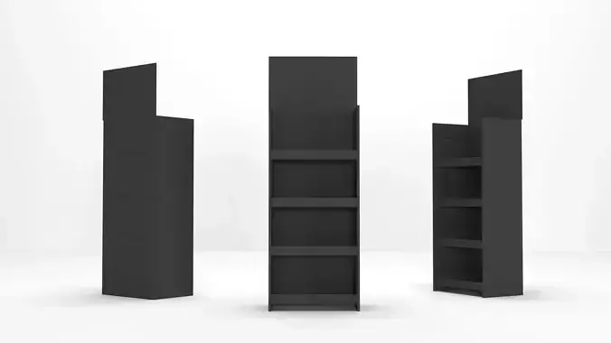 Cardboard Product Gondola Display Rack with Shelf Showcase