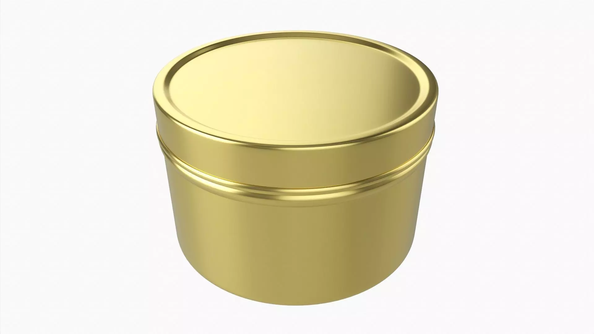 Round empty gift can jar metal brass 03 3D model_0
