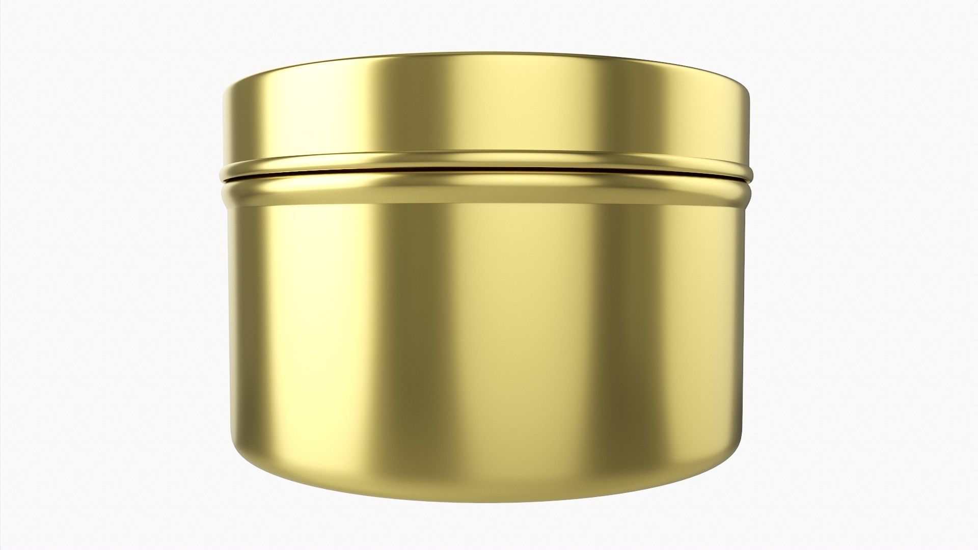 Round empty gift can jar metal brass 03 3D model_1