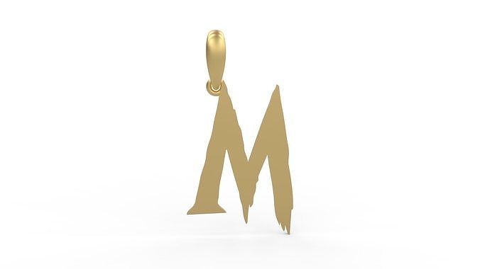Initial Letters Pendant Frightmare M 3D print model