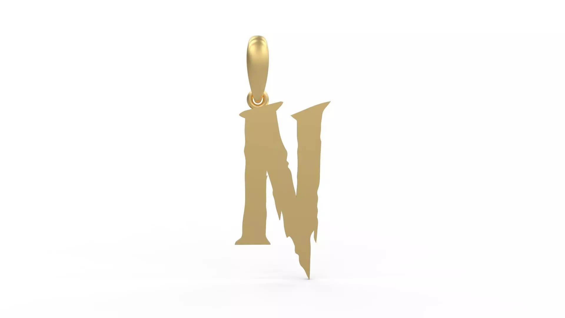 Initial Letters Pendant Frightmare N 3D print model_0