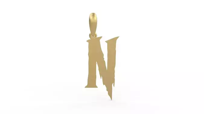 Initial Letters Pendant Frightmare N 3D print model