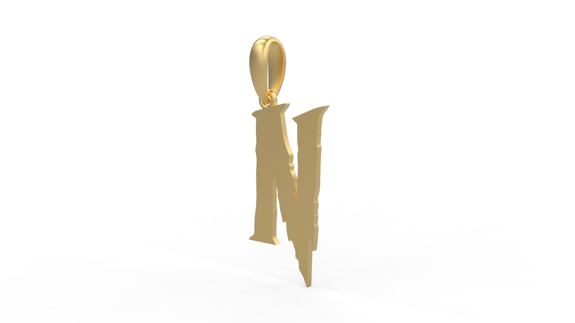 Initial Letters Pendant Frightmare N 3D print model_1