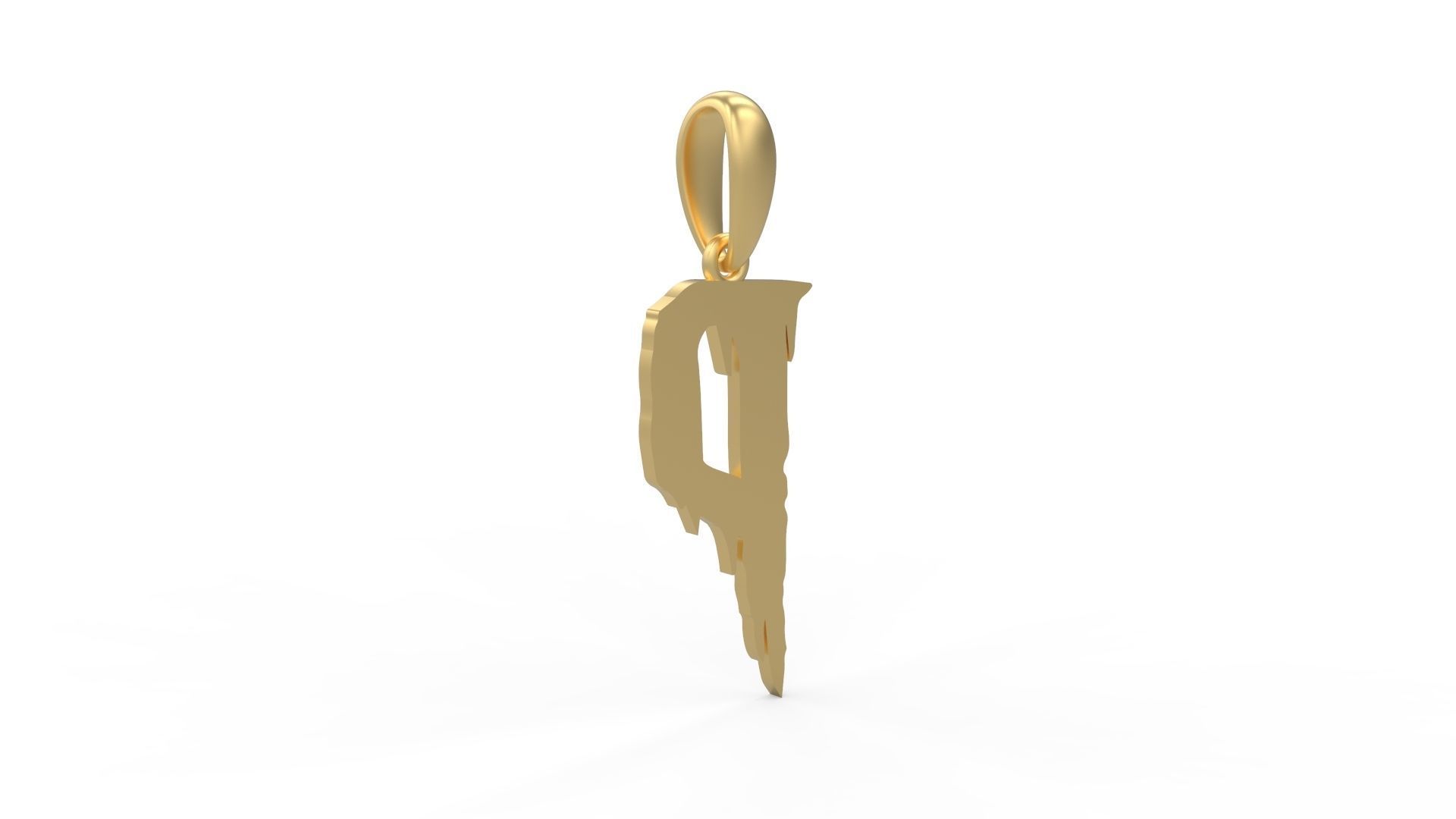 Initial Letters Pendant Frightmare P 3D print model_3