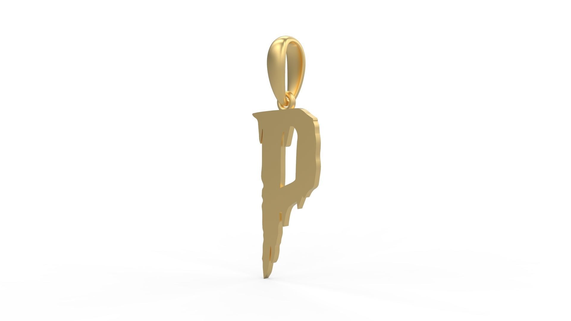Initial Letters Pendant Frightmare P 3D print model_1