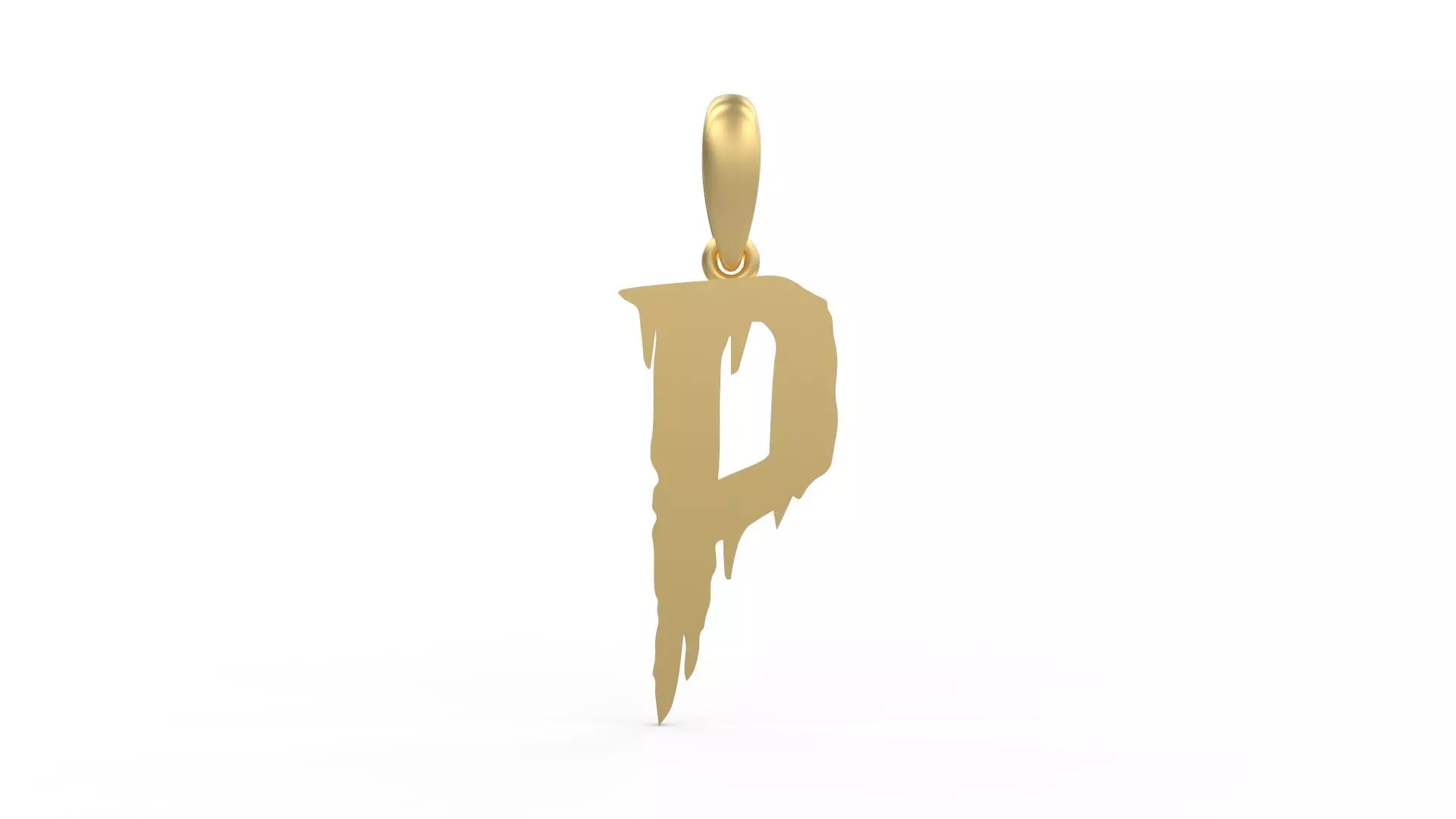 Initial Letters Pendant Frightmare P 3D print model_0