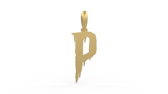 Initial Letters Pendant Frightmare P 3D print model