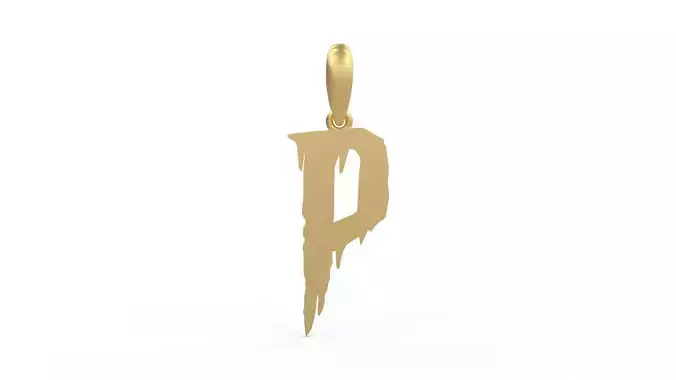 Initial Letters Pendant Frightmare P 3D print model
