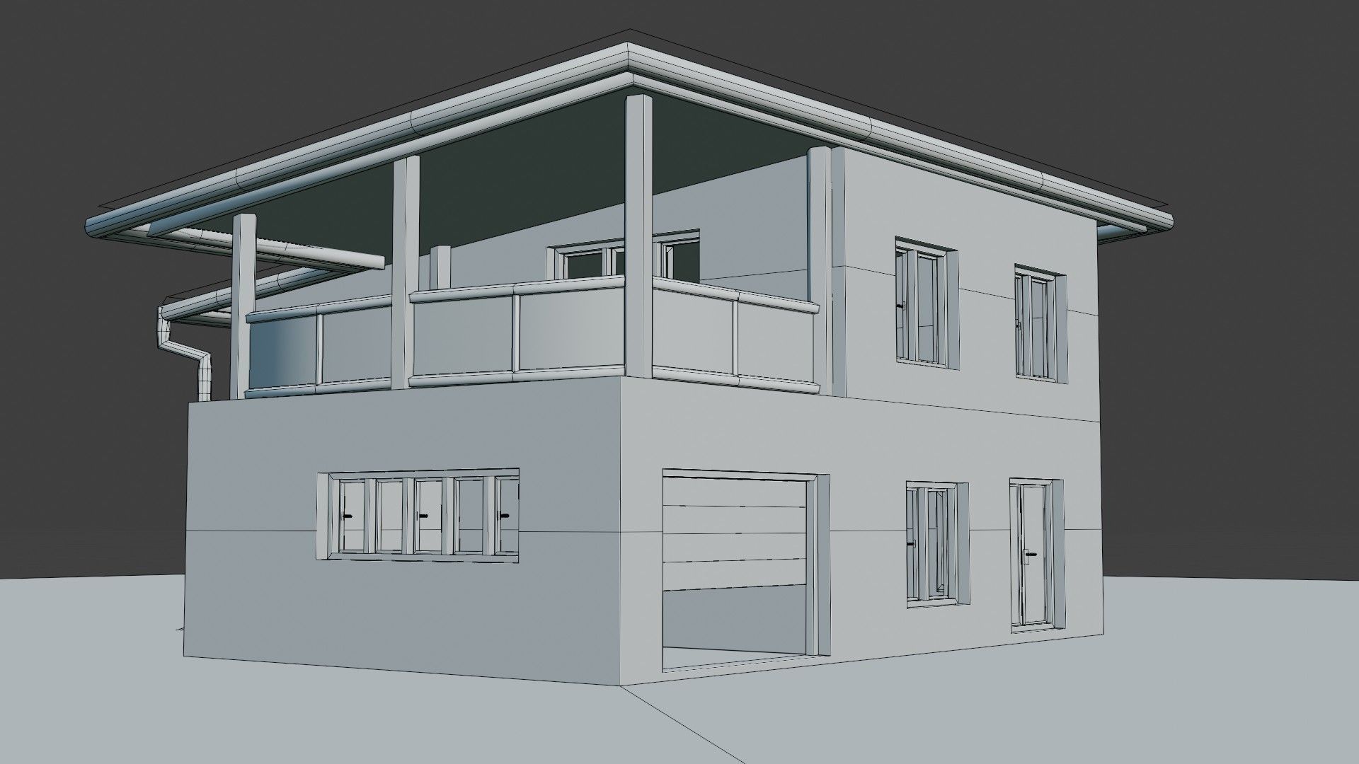 House simply Geometry nodes Blender 3 Low-poly 3D model_13