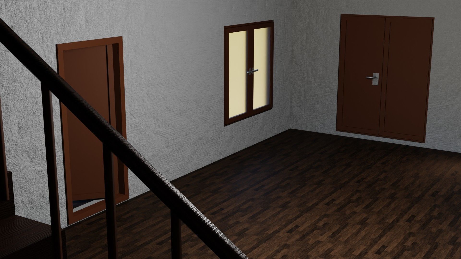 House simply Geometry nodes Blender 3 Low-poly 3D model_7