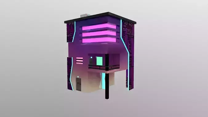 Cyberpunk City - Building 9
