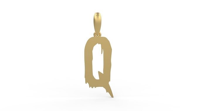 Initial Letters Pendant Frightmare Q 3D print model