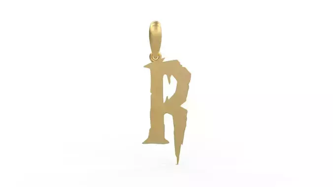 Initial Letters Pendant Frightmare R 3D print model
