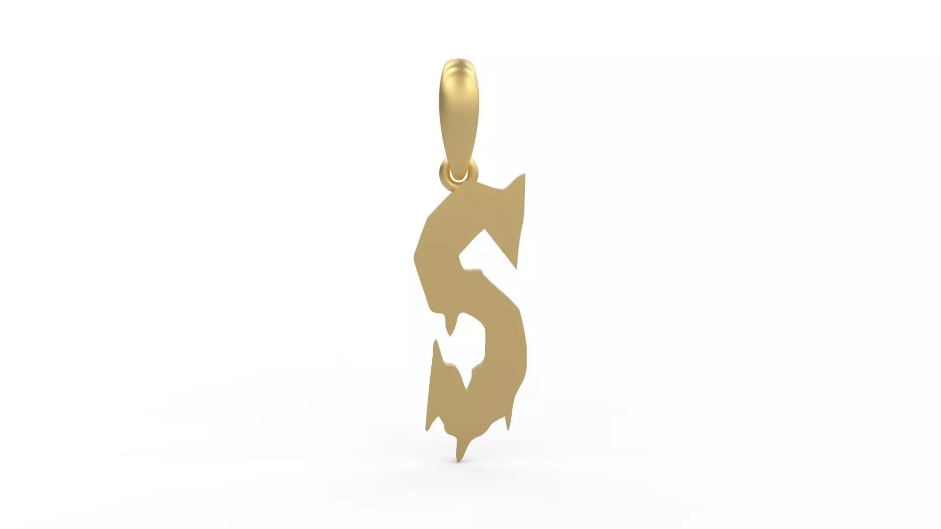 Initial Letters Pendant Frightmare S 3D print model_0