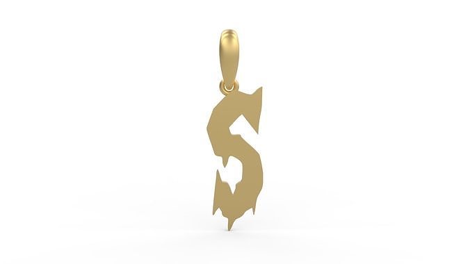 Initial Letters Pendant Frightmare S 3D print model