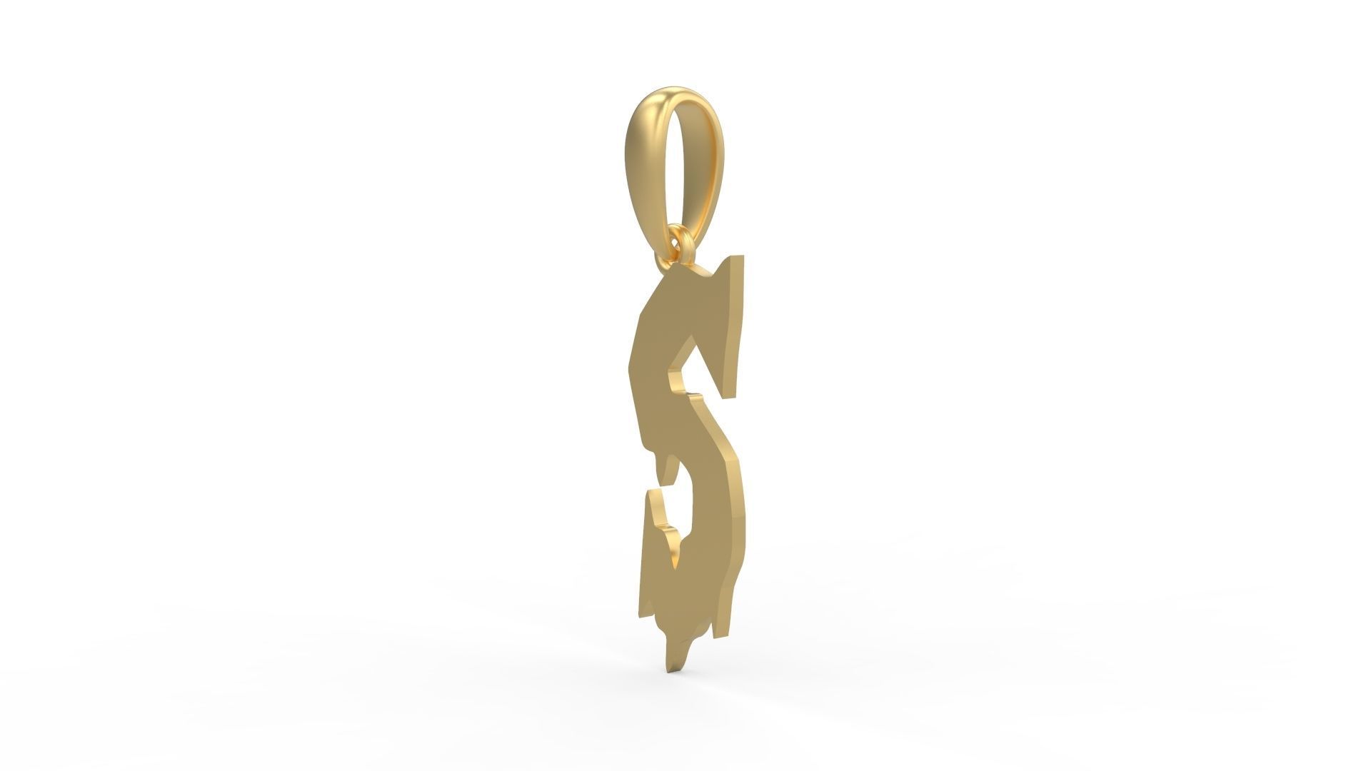 Initial Letters Pendant Frightmare S 3D print model_1