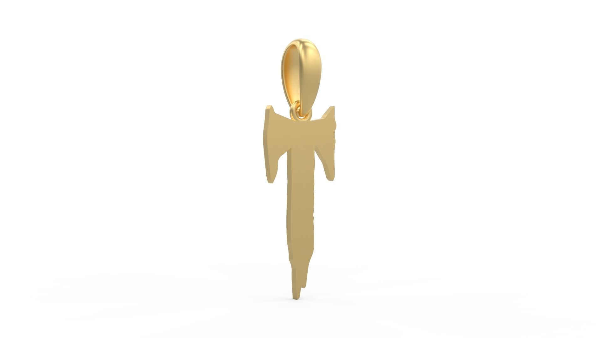 Initial Letters Pendant Frightmare T 3D print model_3