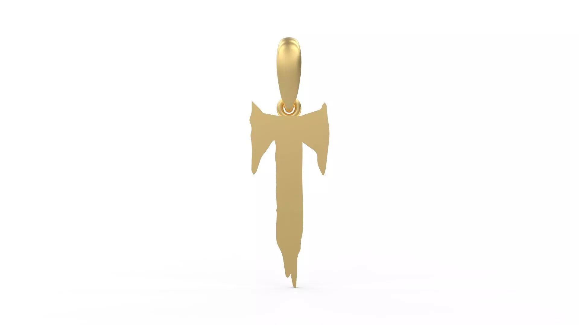 Initial Letters Pendant Frightmare T 3D print model_0