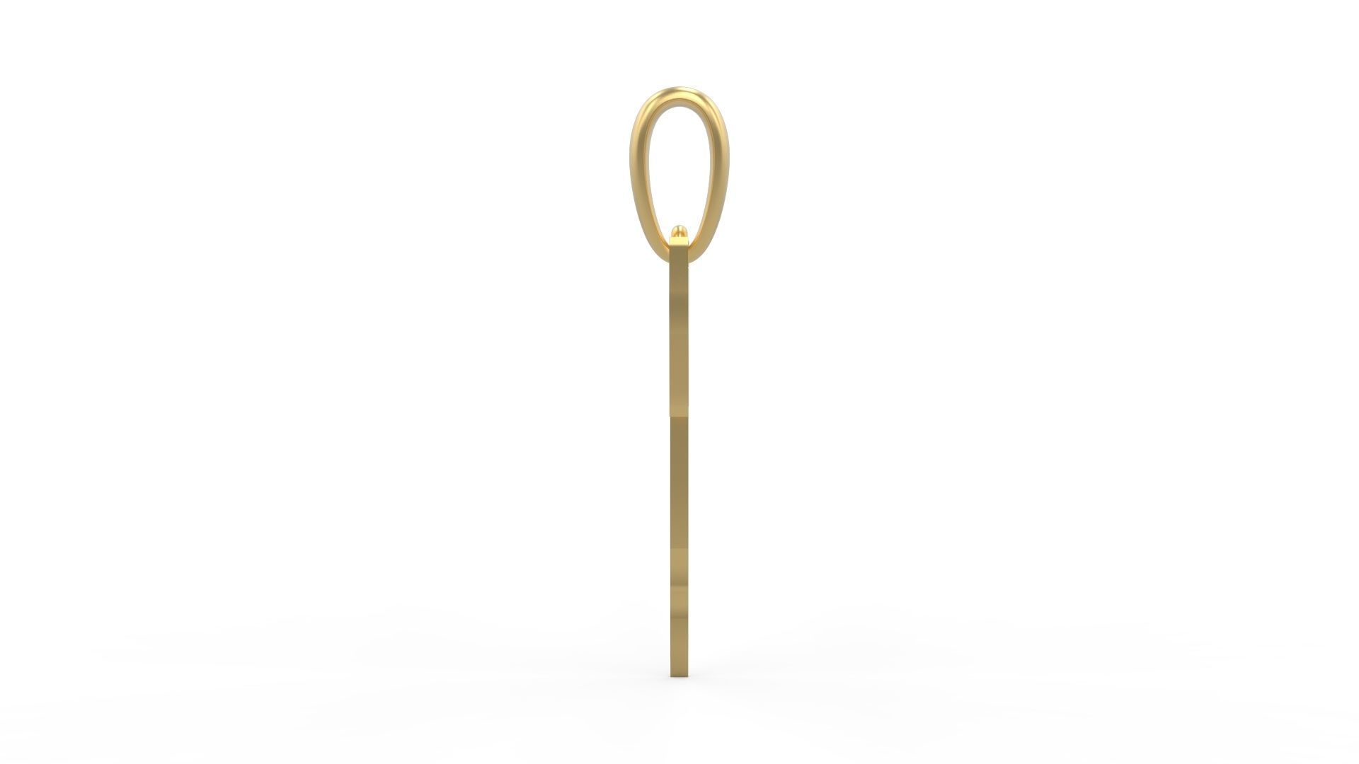 Initial Letters Pendant Frightmare T 3D print model_2