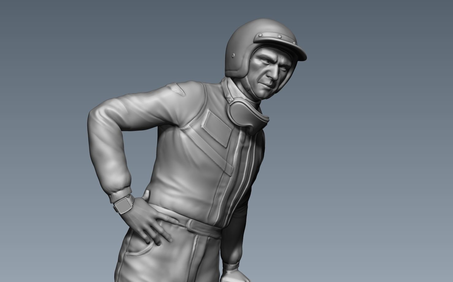 Steve McQueen Car Driver Vintage 3D print model_10