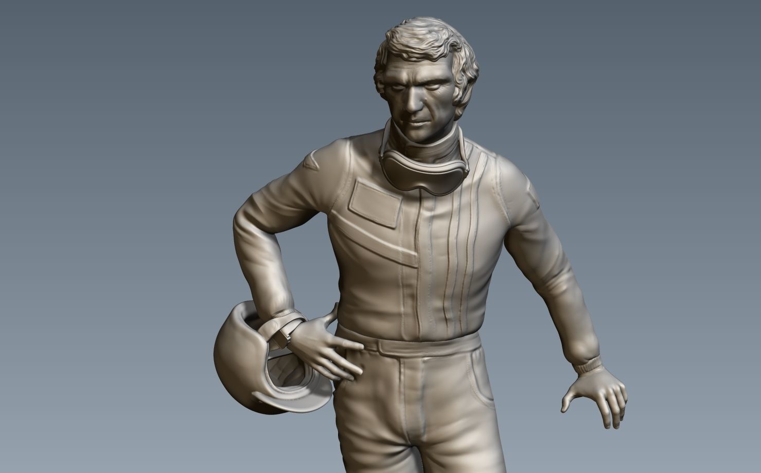 Steve McQueen Car Driver Vintage 3D print model_21