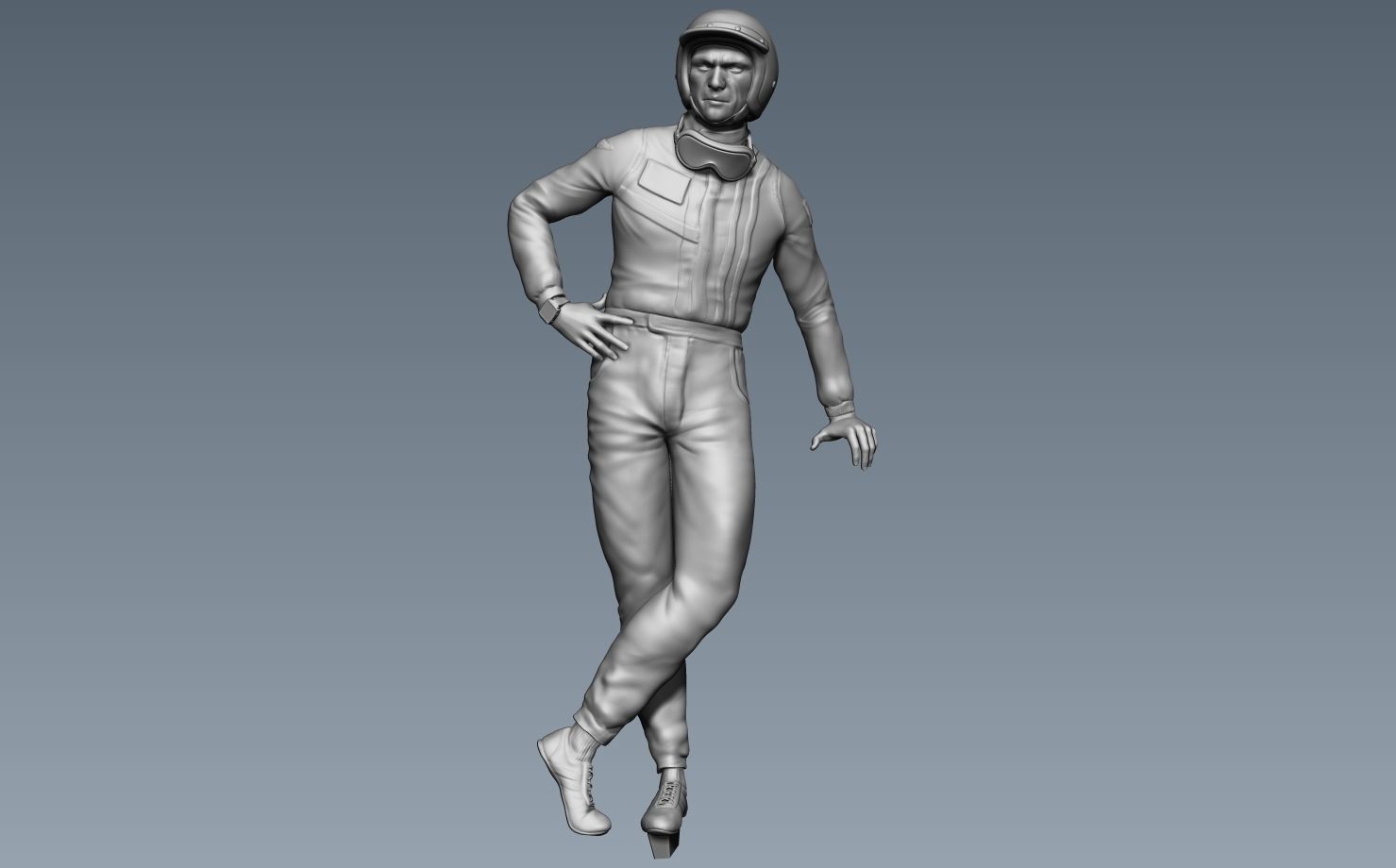 Steve McQueen Car Driver Vintage 3D print model_30