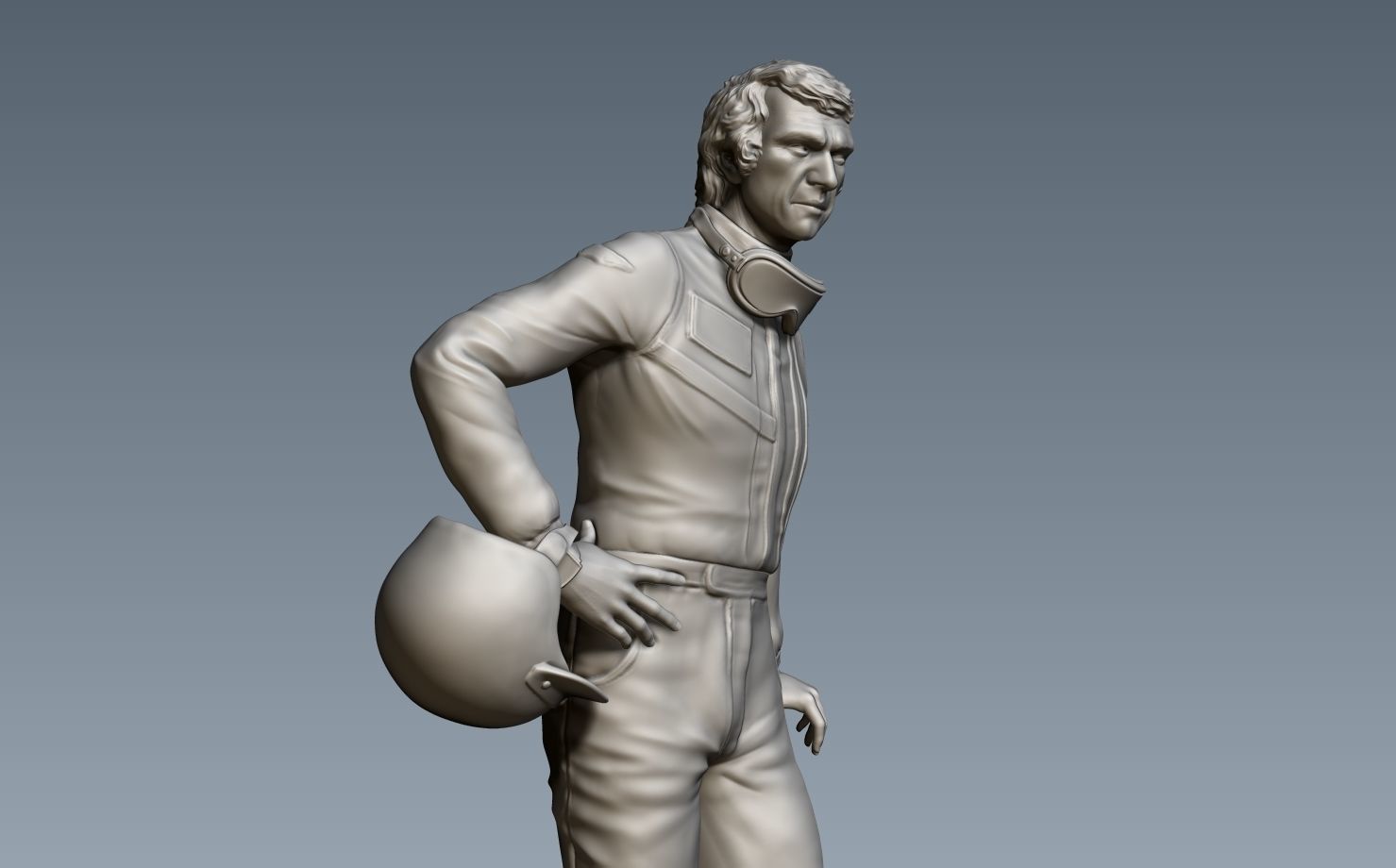 Steve McQueen Car Driver Vintage 3D print model_20
