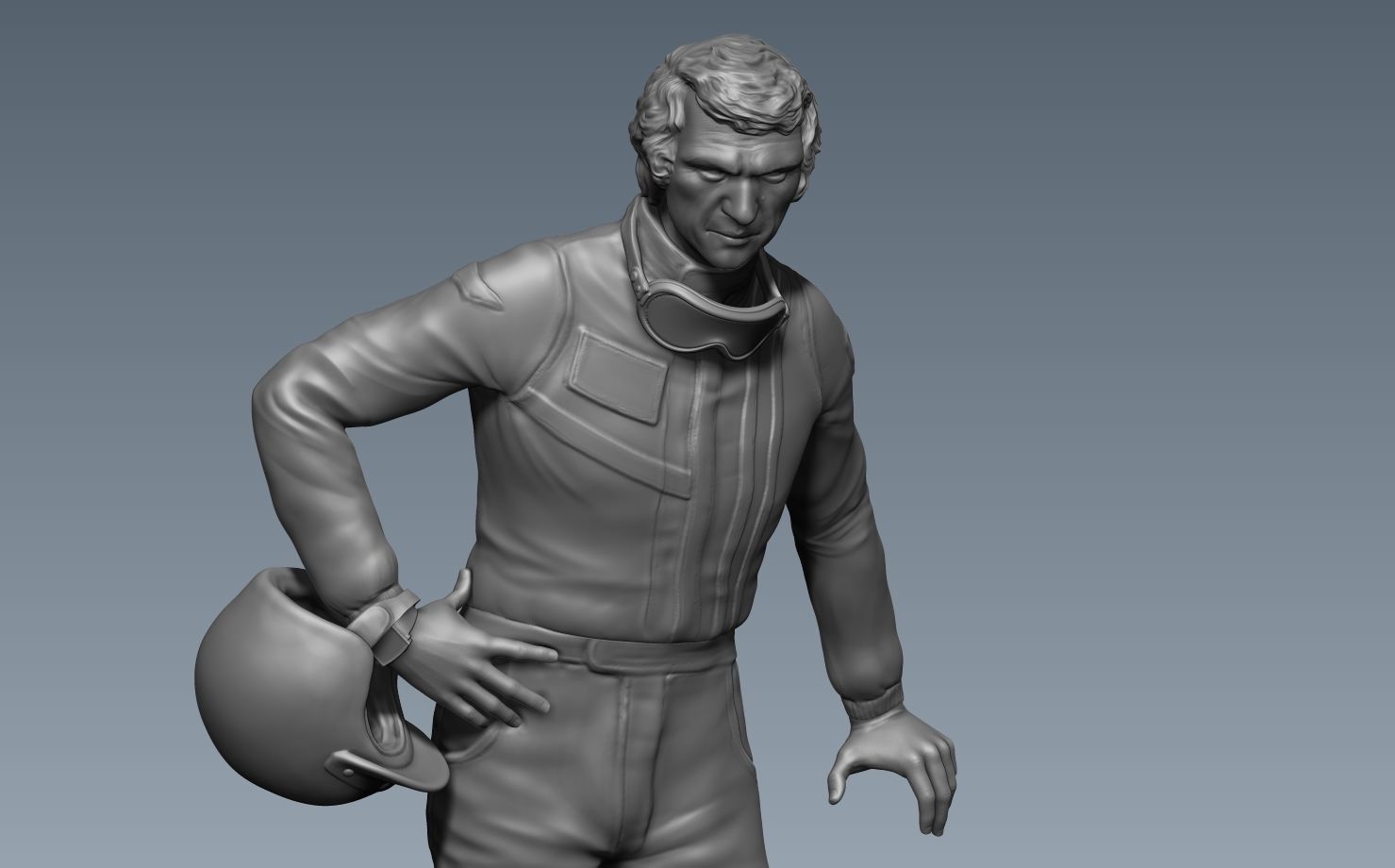 Steve McQueen Car Driver Vintage 3D print model_25
