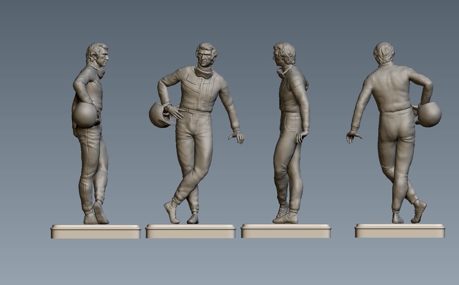 Steve McQueen Car Driver Vintage 3D print model_2