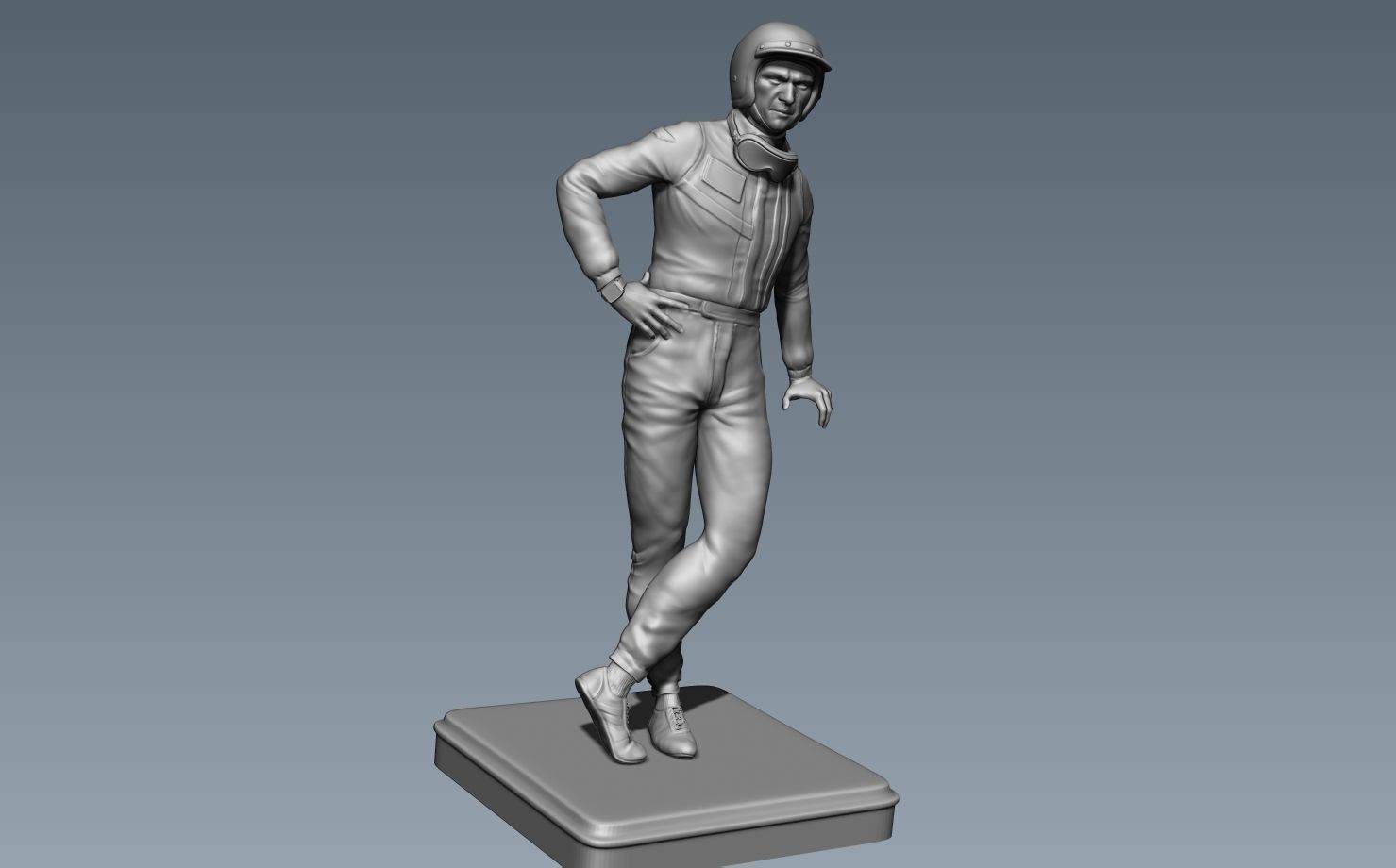 Steve McQueen Car Driver Vintage 3D print model_32