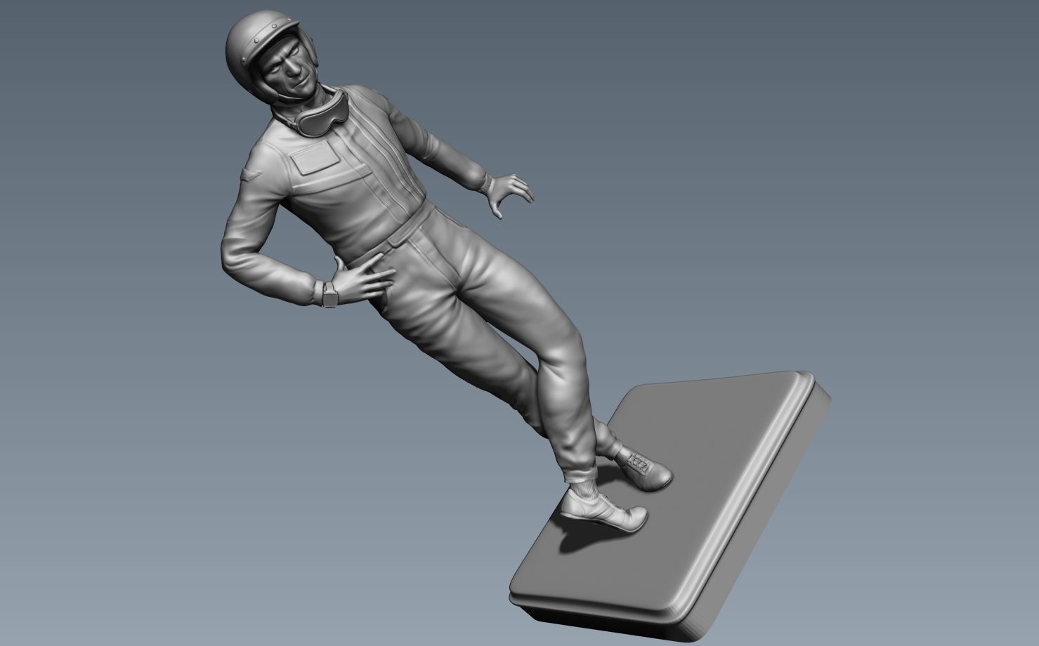 Steve McQueen Car Driver Vintage 3D print model_13