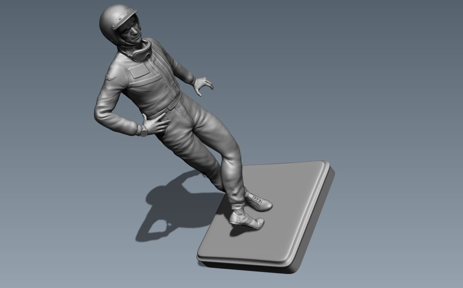 Steve McQueen Car Driver Vintage 3D print model_14