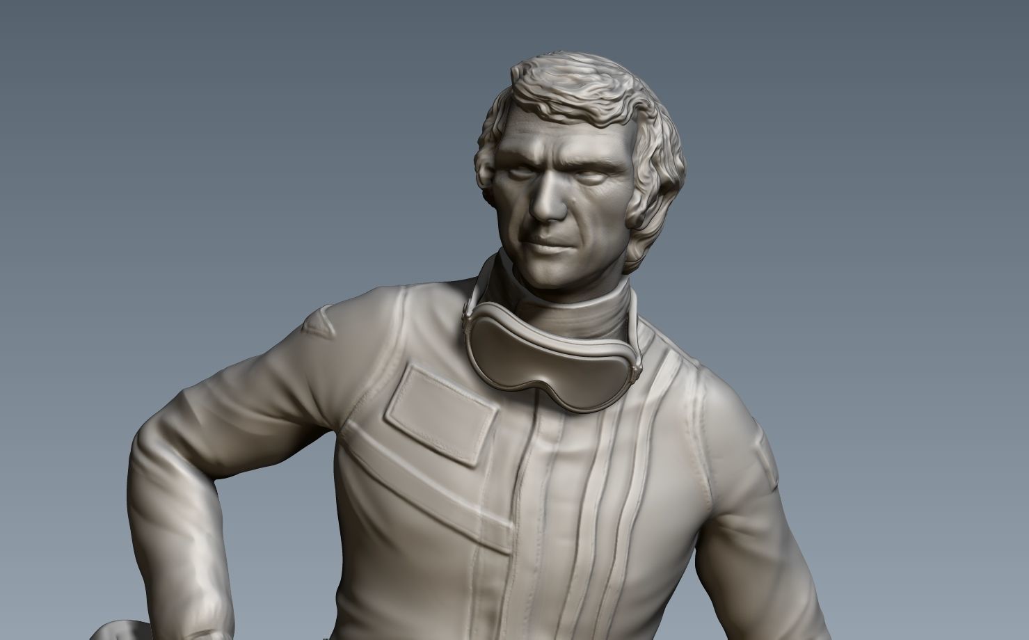 Steve McQueen Car Driver Vintage 3D print model_18