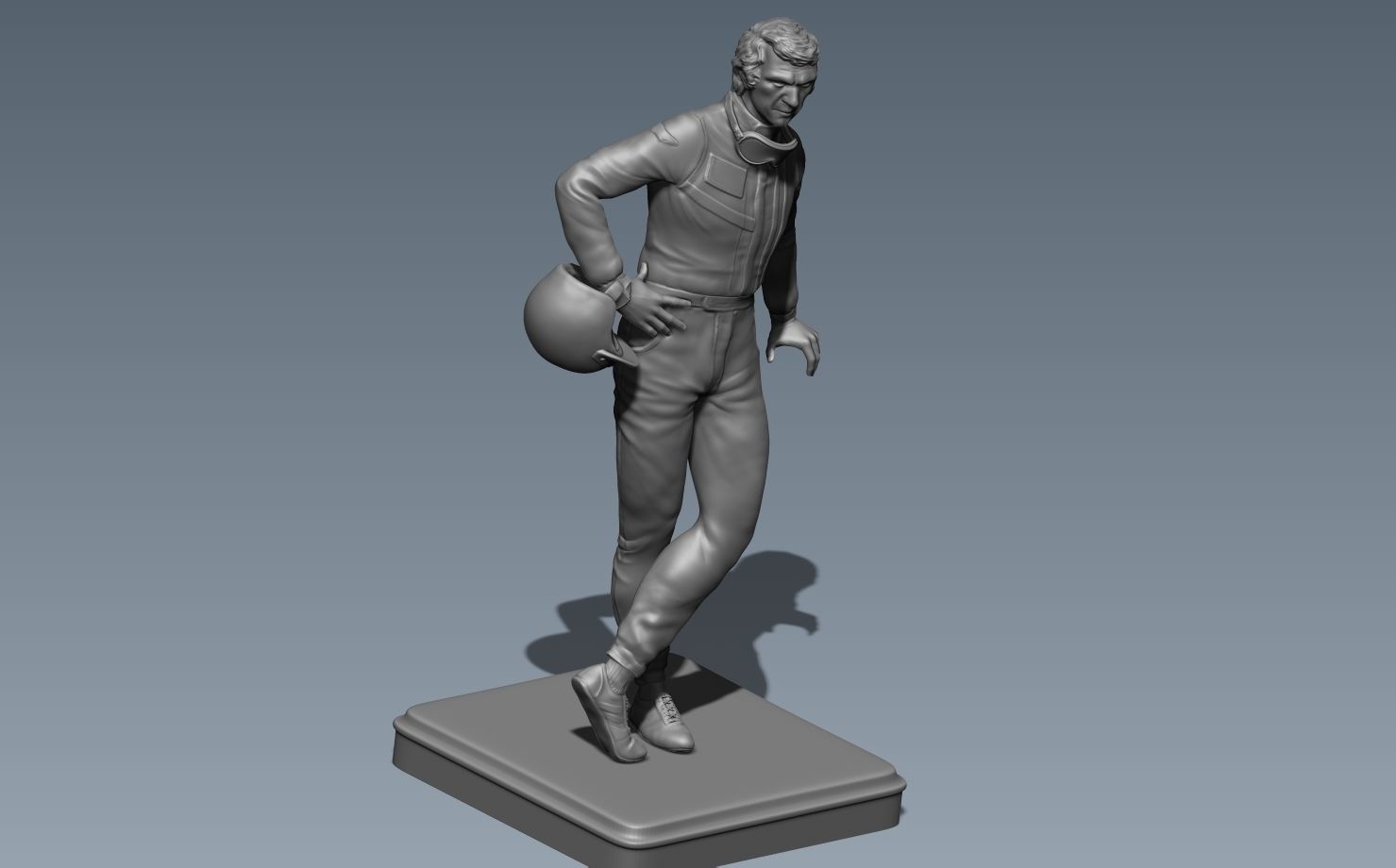 Steve McQueen Car Driver Vintage 3D print model_15