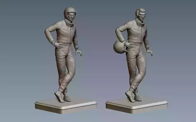 Steve McQueen Car Driver Vintage 3D print model