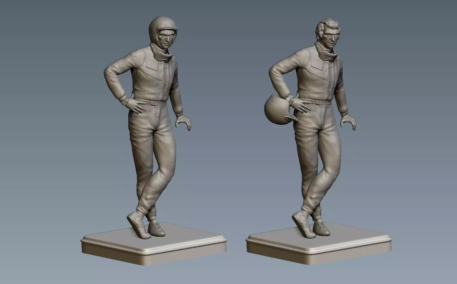 Steve McQueen Car Driver Vintage 3D print model_0