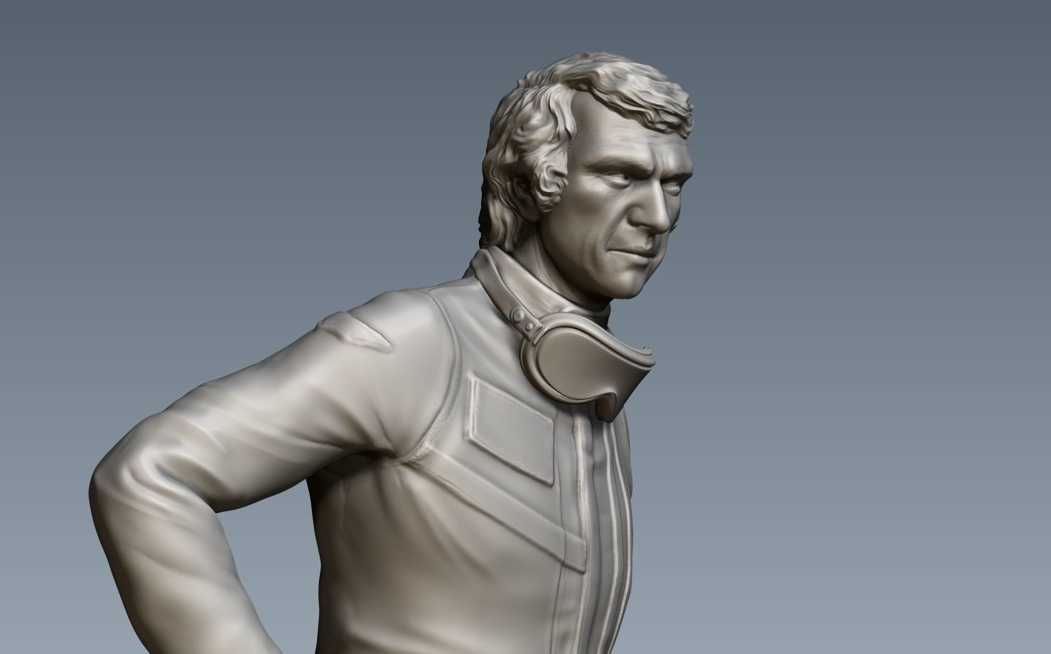 Steve McQueen Car Driver Vintage 3D print model_19