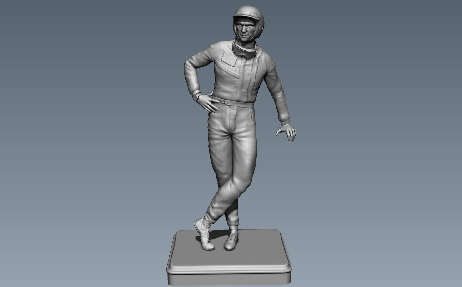 Steve McQueen Car Driver Vintage 3D print model_31