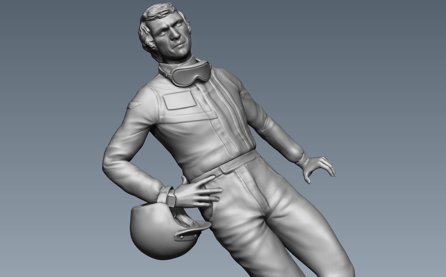 Steve McQueen Car Driver Vintage 3D print model_16