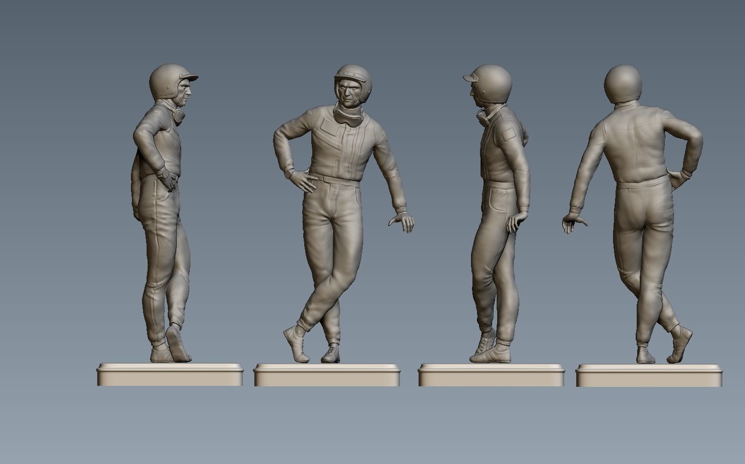 Steve McQueen Car Driver Vintage 3D print model_1