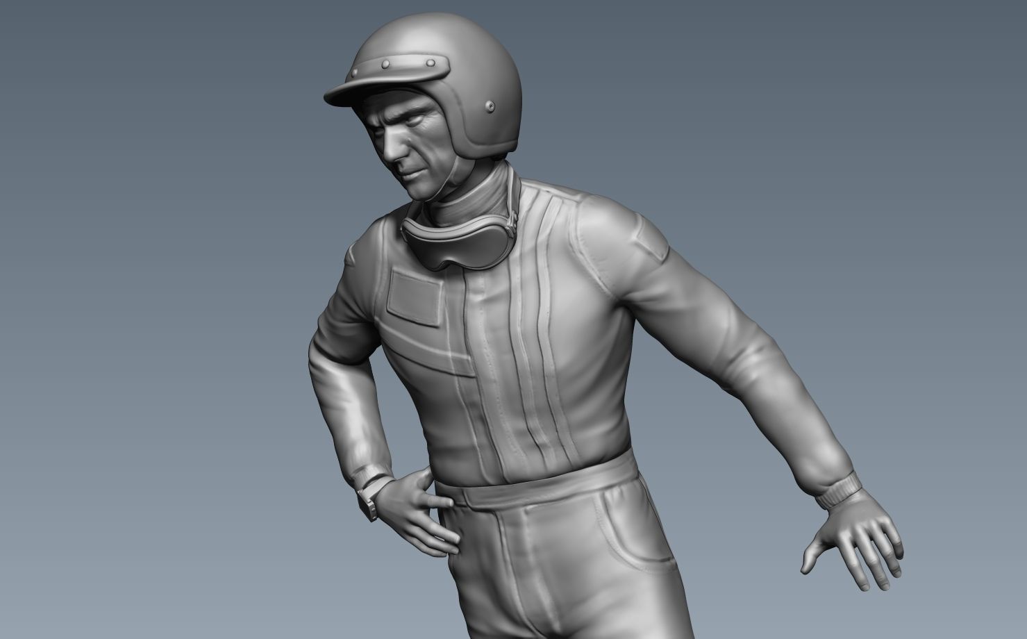 Steve McQueen Car Driver Vintage 3D print model_11