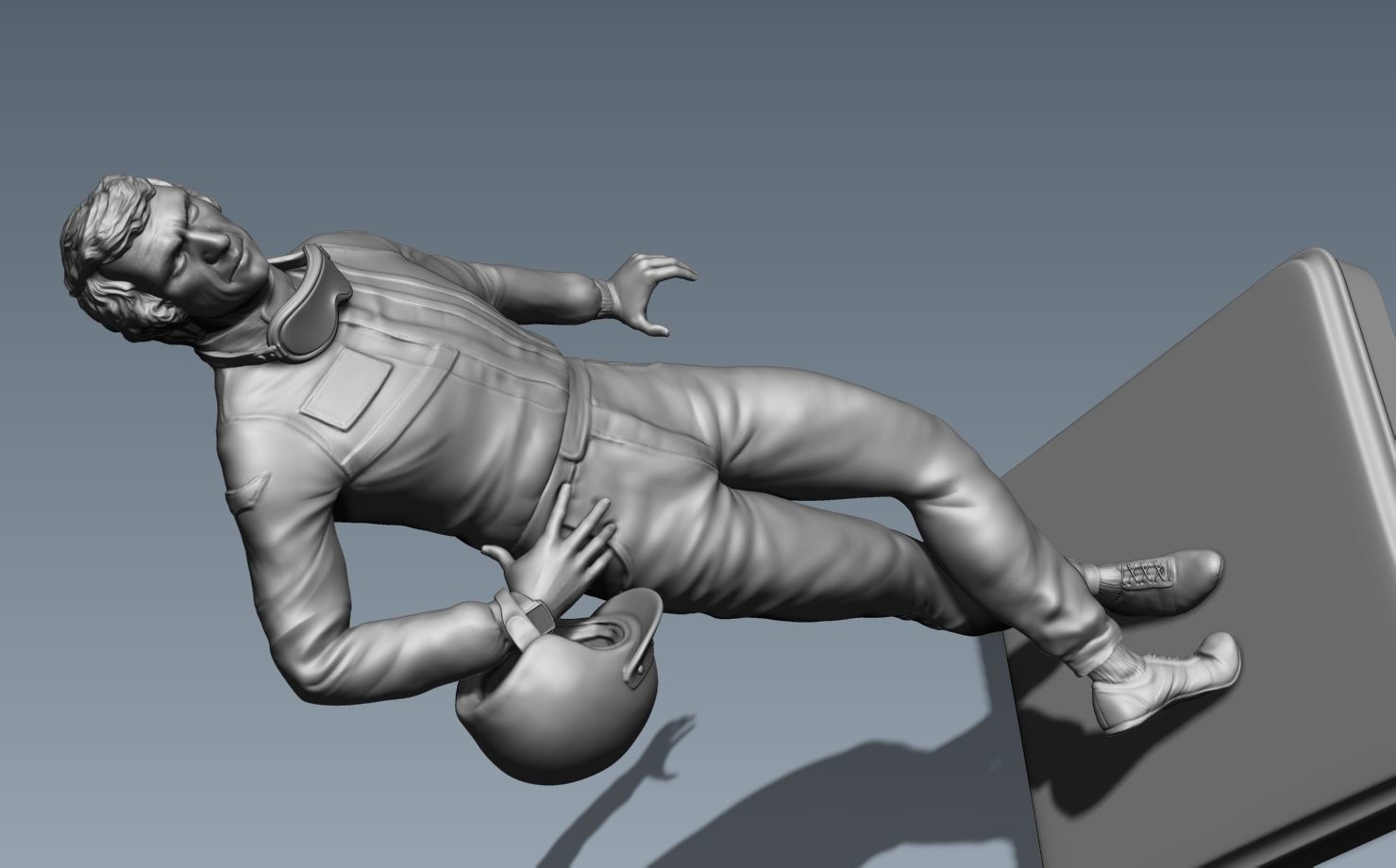 Steve McQueen Car Driver Vintage 3D print model_17