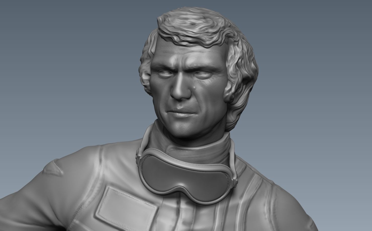 Steve McQueen Car Driver Vintage 3D print model_27