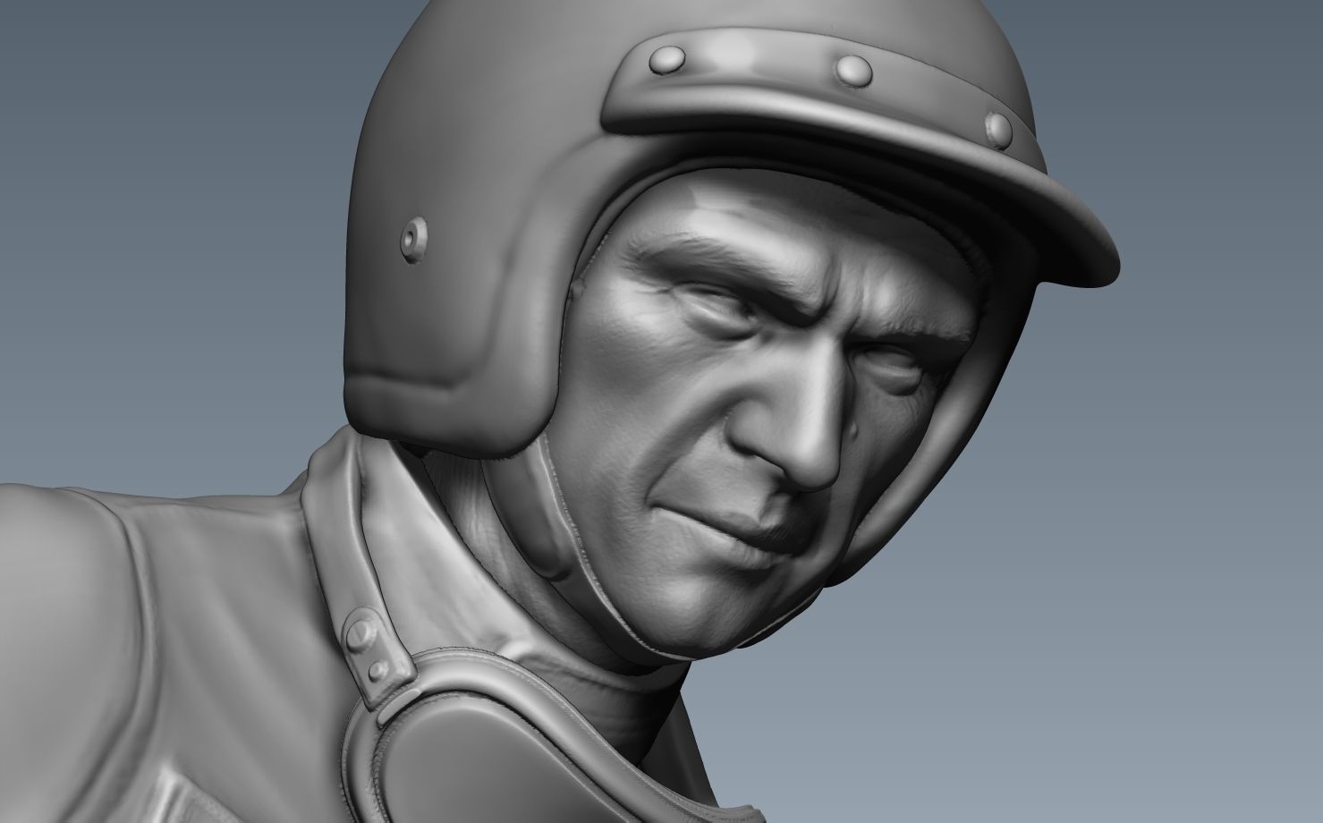 Steve McQueen Car Driver Vintage 3D print model_4