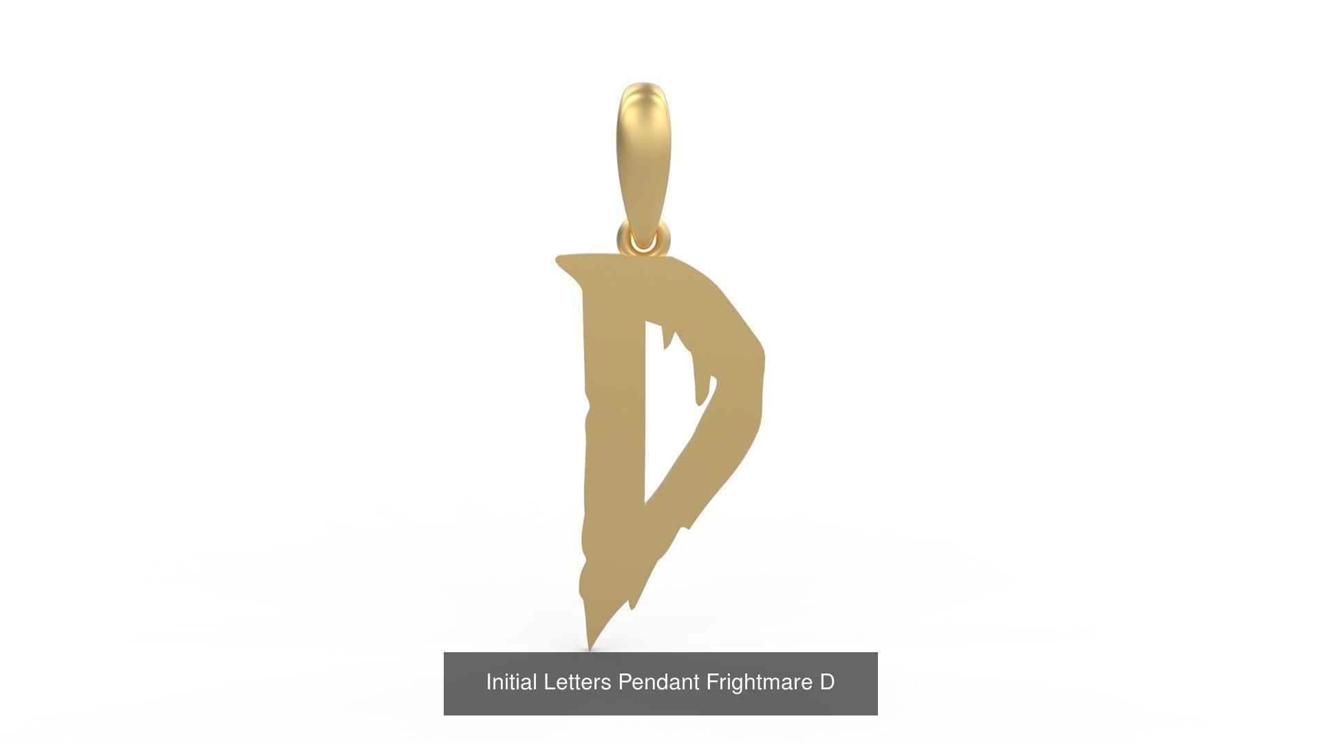 Initial Letters Pendant Alphabets Frightmare 3D Model Collection_6