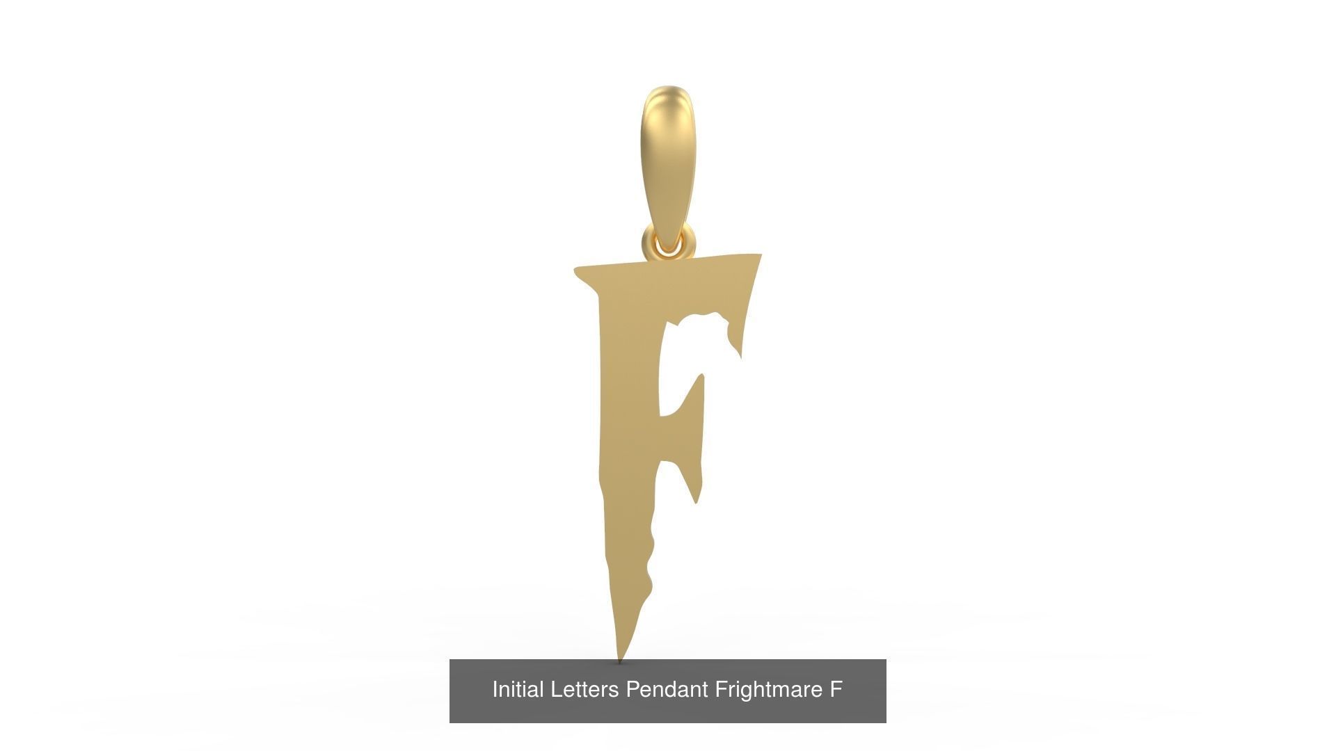 Initial Letters Pendant Alphabets Frightmare 3D Model Collection_8